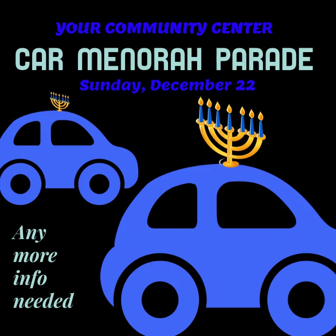 Auto Menora Parade Vorlage Postermywall