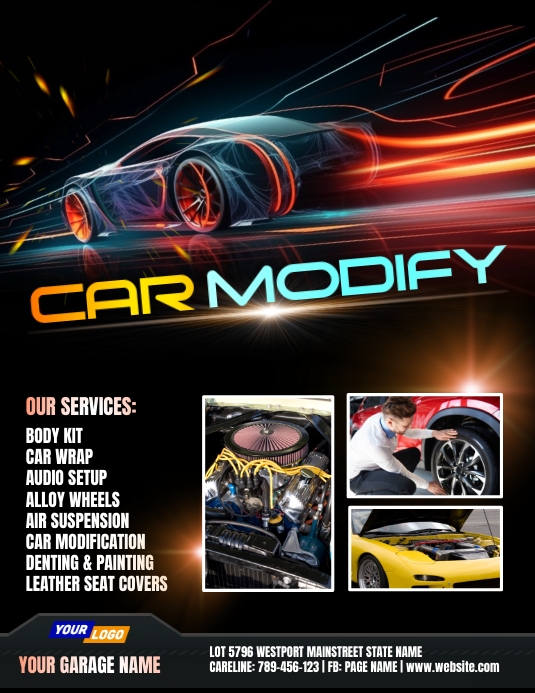 Copy of Car Modification Ad Flyer | PosterMyWall