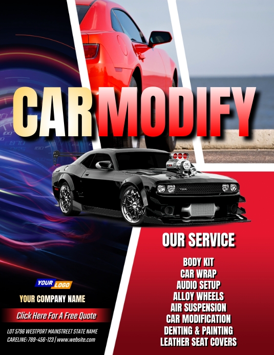 Car Modify Ad Flyer Design | PosterMyWall