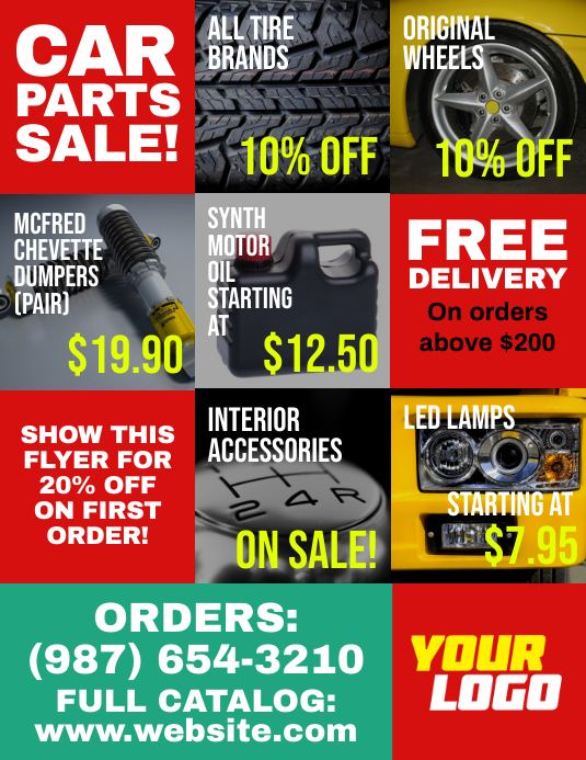 Car Parts Sale Retail Deals Flyer Template PosterMyWall car-parts-sale-retail-deals-flyer-template-postermywall