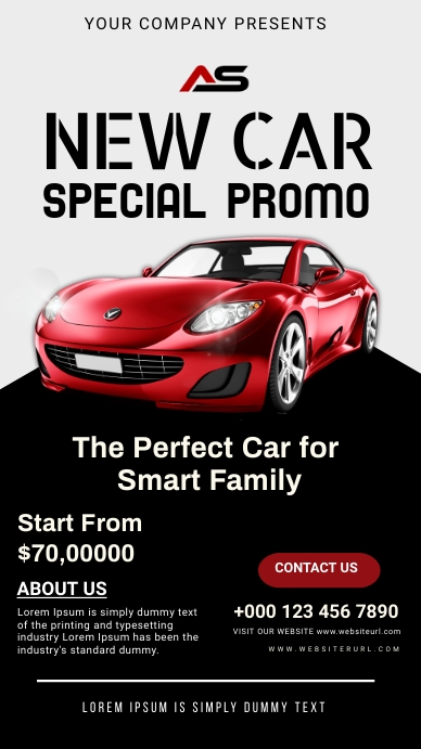 car promo, new car, event Instagram Story template