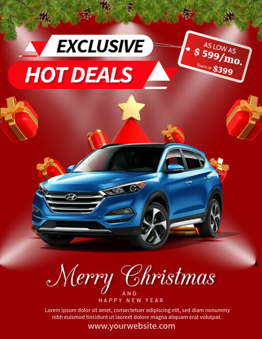 Promo Auto Car Promo Ads On Christmas Template | PosterMyWall