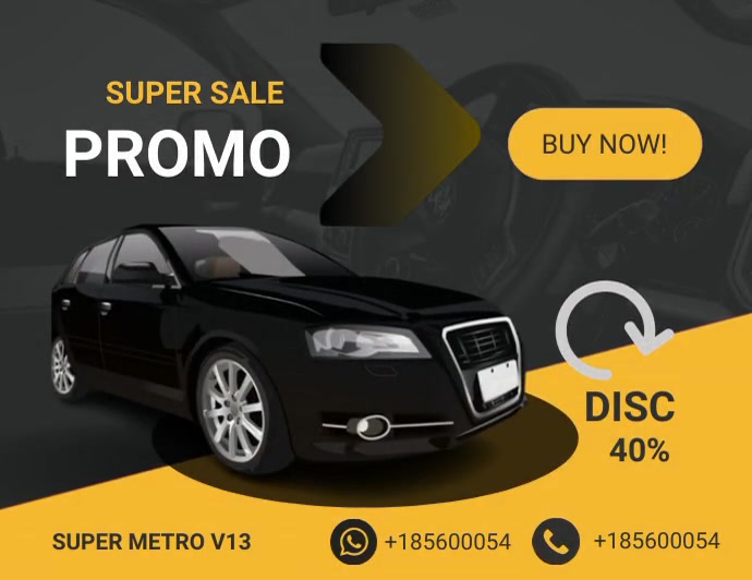 Promo Auto Plantilla de Car Promo Sale Discount Advert | PosterMyWall