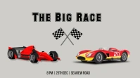 Car Race Flyer Digitalt display (16:9) template