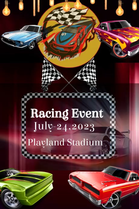 Car Racing, AutoShow, Cars, Racing, Circuit Template | PosterMyWall