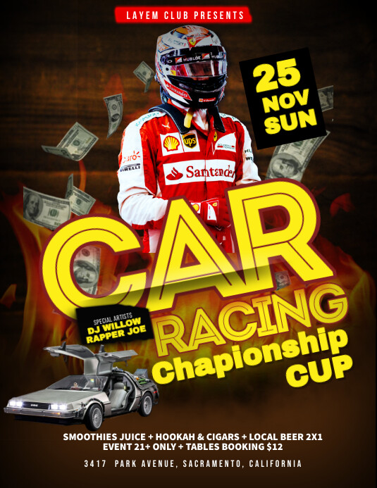 Car Racing Championship Template | PosterMyWall