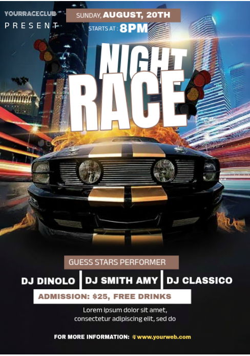 Car racing championship flyer Template | PosterMyWall