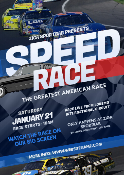 Car Racing Flyer Modelo | PosterMyWall