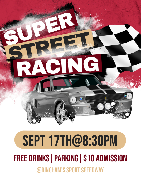 Funny Racing Event Flyer Car Racing Flyer Template | PosterMyWall