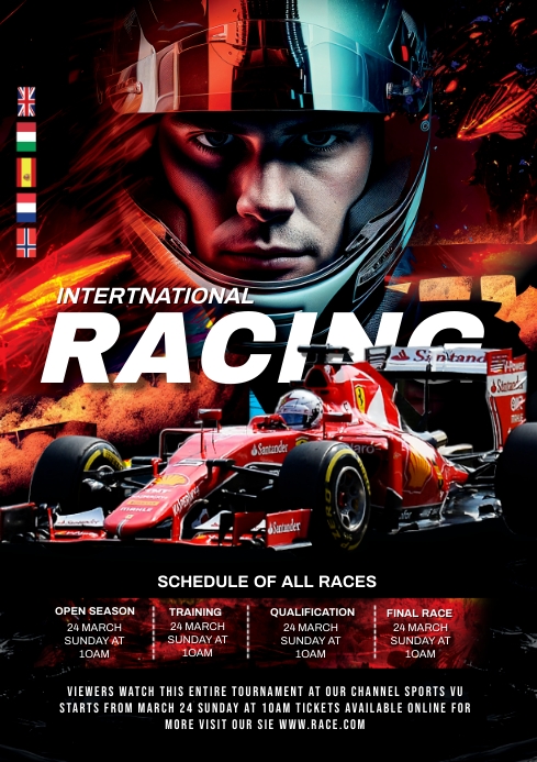 Car racing flyer Template | PosterMyWall