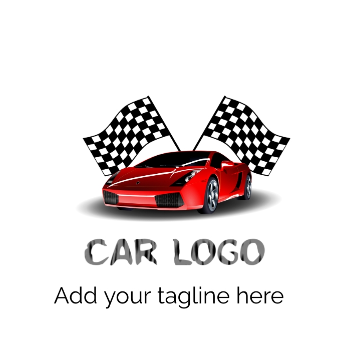 Car racing logo, flyer design car logo design Instagram Post template
