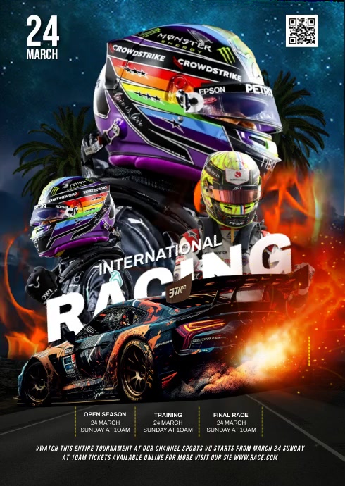 Car racing tournament video Template | PosterMyWall