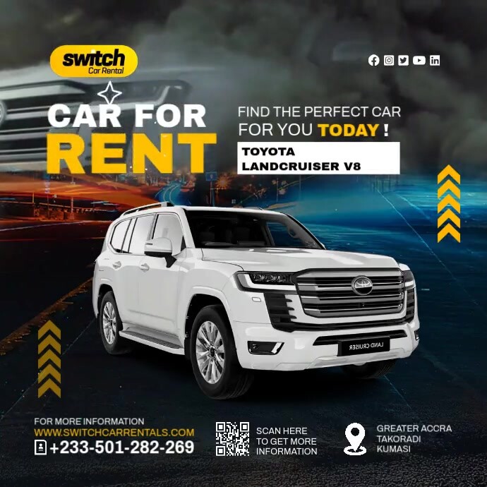 Car rent & sale video ad Template | PosterMyWall