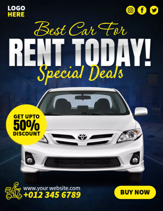 Sample Rental Ad Car Rent Ads Template | PosterMyWall