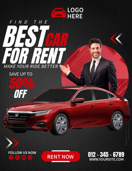 Car Rent Ads Template | PosterMyWall