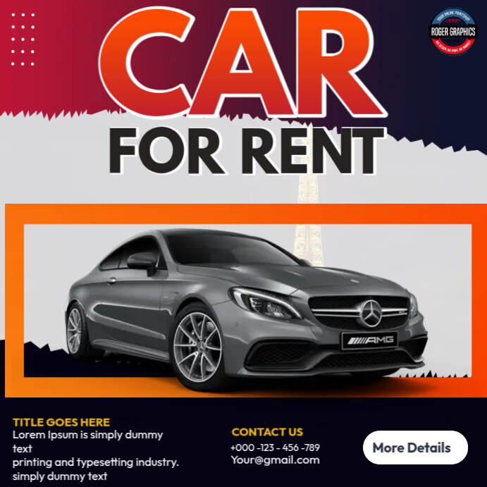 Car Rent Ads Template | PosterMyWall