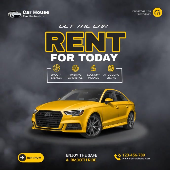 Car rent and sale video ad template | PosterMyWall