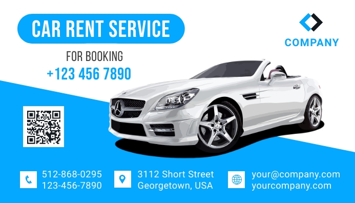 Copy of Car Rent Business Card Design Template | PosterMyWall