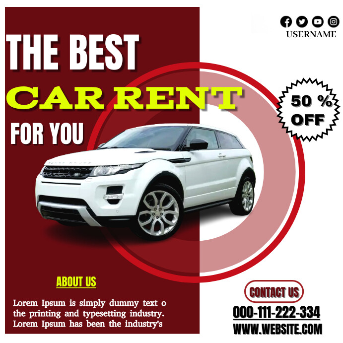 Copy of Car rent | PosterMyWall