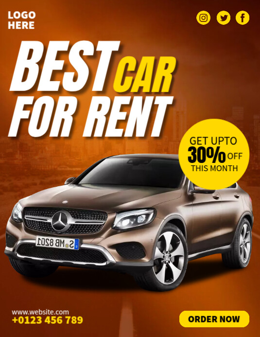 Copy of Car Rent | PosterMyWall