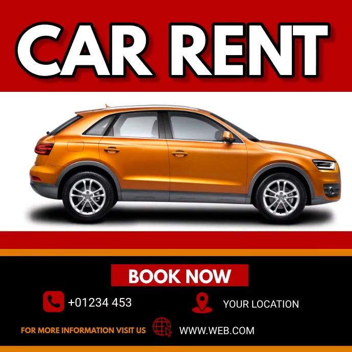 Car Rent Instagram Video Template | PosterMyWall
