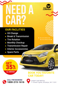 RENT A CAR POSTER Template | PosterMyWall