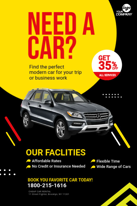 Car Rent Poster Template | PosterMyWall