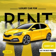 Car rent promotion ad template Square (1:1)