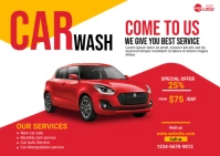 Car Rent Services Ad Postcard template