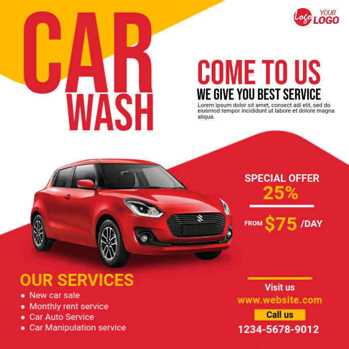 Car Rent Services Ad Template PosterMyWall