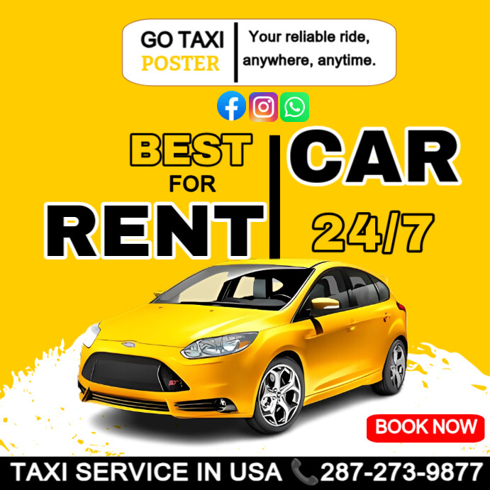 Car rent services design template | PosterMyWall
