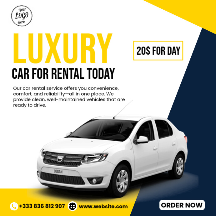 Copy of CAR RENT SERVICES DISCOUNT POSTER FLYER | PosterMyWall