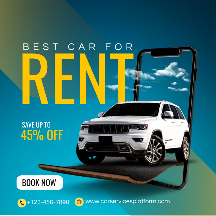 car rent services template | PosterMyWall