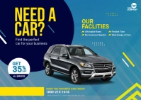 Car Rent Template Postcard