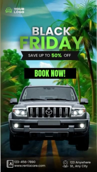 Car Rent Tropical Reel template