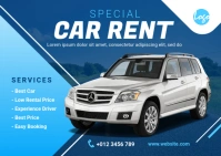 Car Rental Ad Kartu Pos template