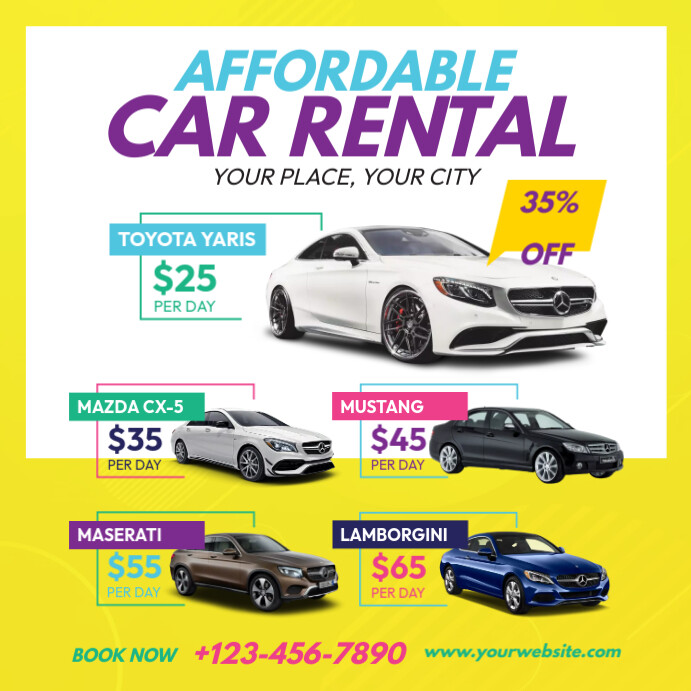 Car Rental Ad Template PosterMyWall Car Rental Ad Template PosterMyWall