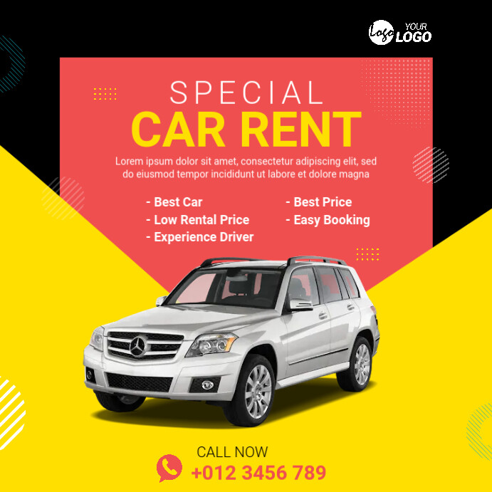 Car Rental Ad Template PosterMyWall Car Rental Ad Template PosterMyWall