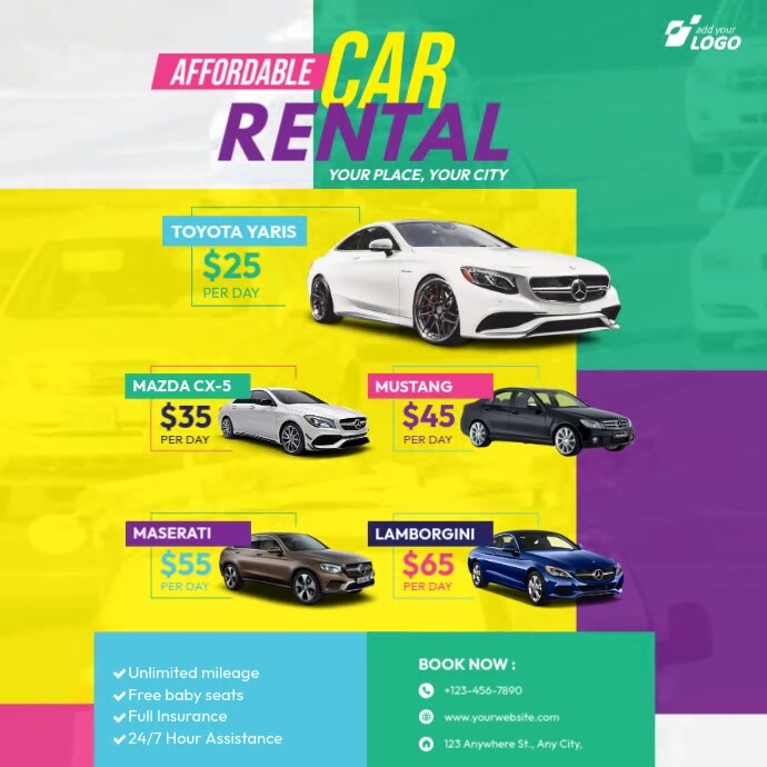 Car Rental Ad Template PosterMyWall Car Rental Ad Template PosterMyWall