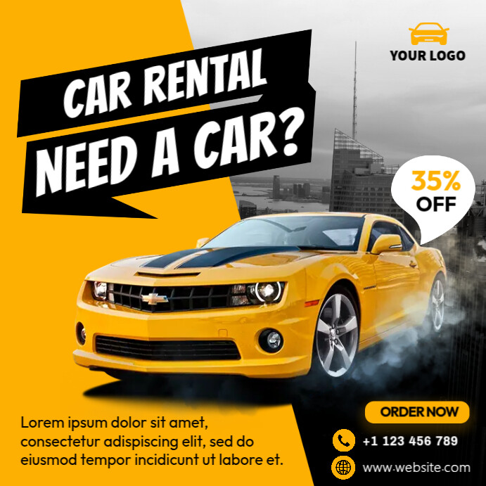 Car Rental Ads Template | PosterMyWall