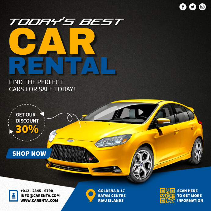 Car Rent Advertisement Plantilla de Car Rental Ads | PosterMyWall