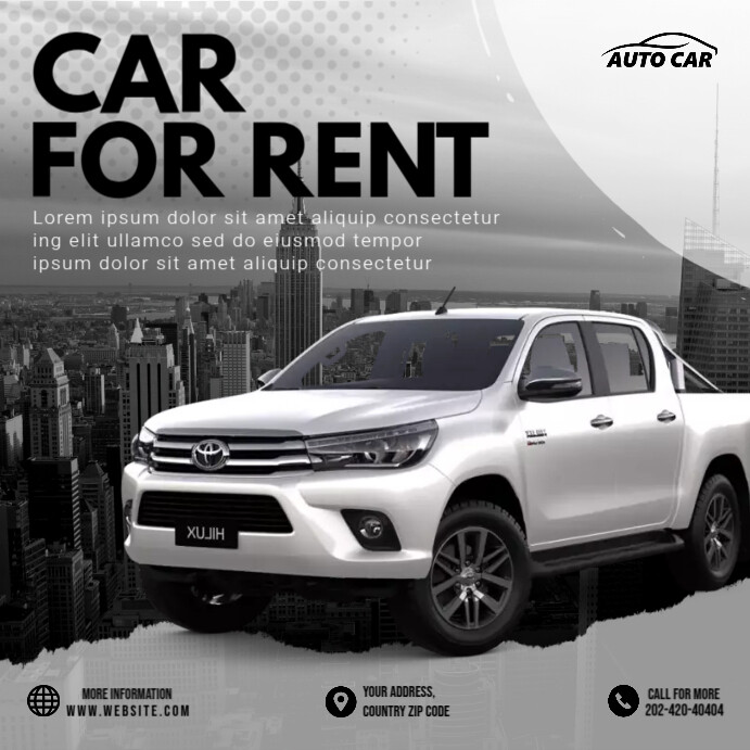 We Rent Cars Advertisement Car Rental Ads Template | PosterMyWall