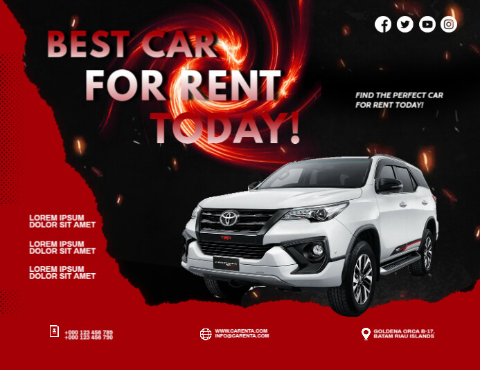 We Rent Cars Advertisement Copy of Car Rental Ads | PosterMyWall