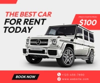 car rental advert poster Medium Rectangle template