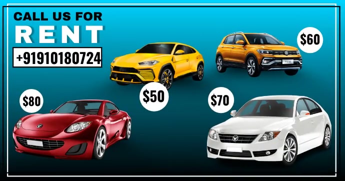 123 Car Renta car rental agency Template | PosterMyWall