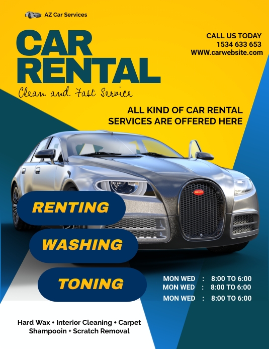 Copy of Car Rental and Car Proffesional services | PosterMyWall