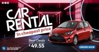 Car Rental Banner Facebook Shared Image template
