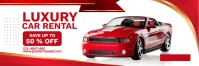 Car Rental Banner Landscape Red White Modern template