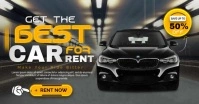 Car Rental Banner Video Image partagée Facebook template