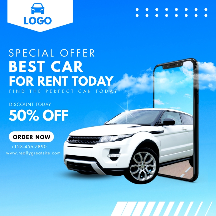 CAR RENTAL / CAR HIRE TEMPLATE Instagram Post